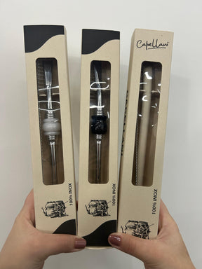Bomba de chimarrão INOX com Limpador