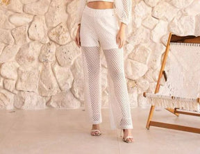 Calça de renda crochê Surf Off White 16716.18
