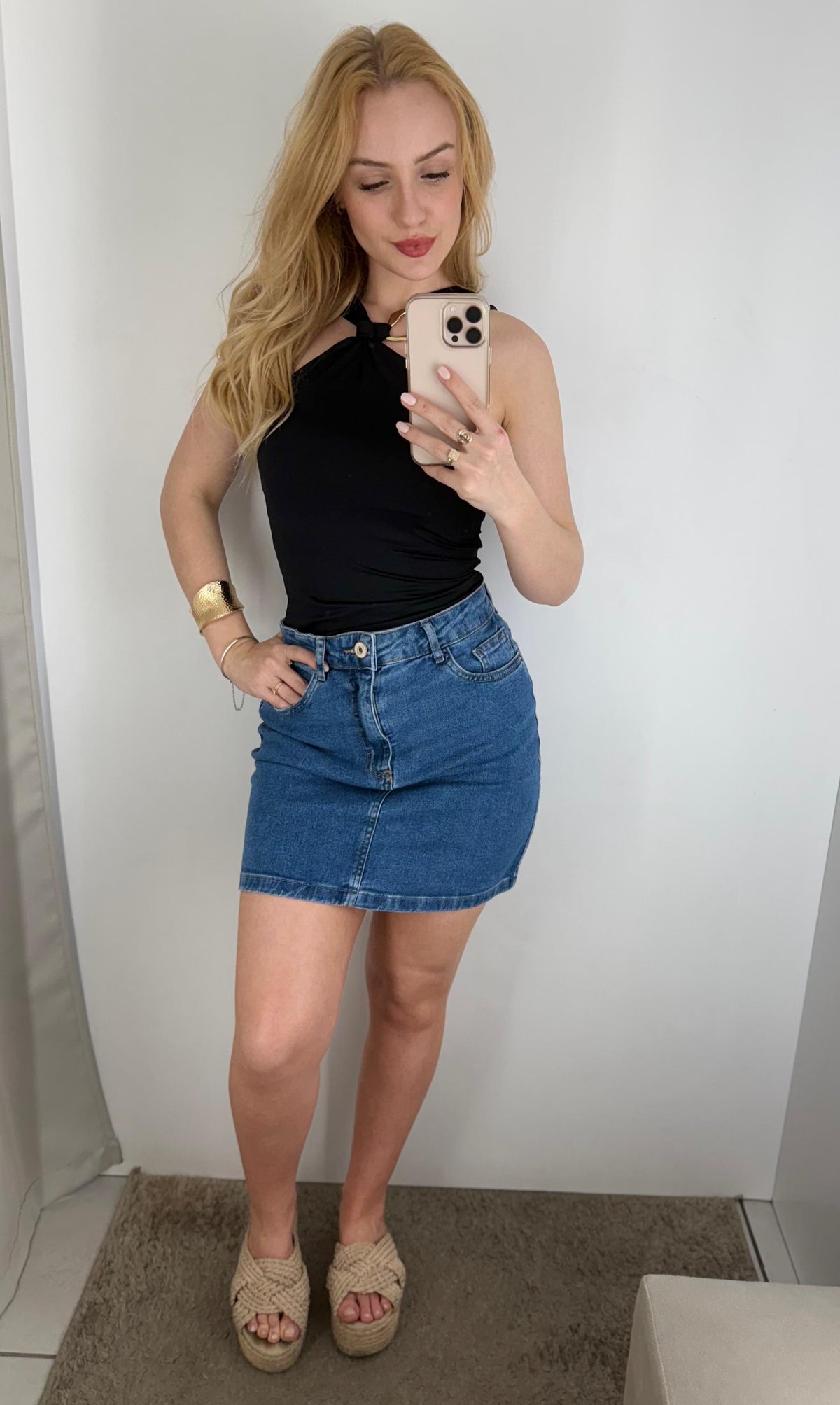 Saia Jeans Cintura Com Elastano Malwee - 129047
