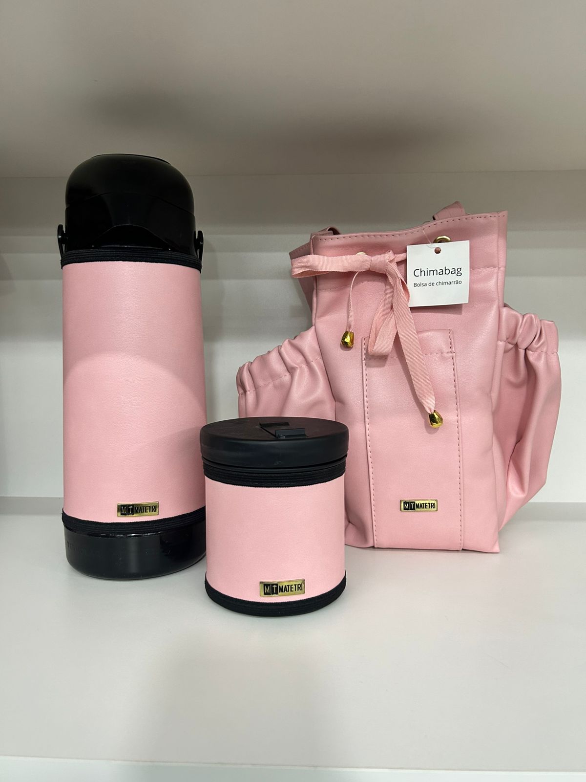 Kit Mateira Matetri 03 Peças Rosa Claro