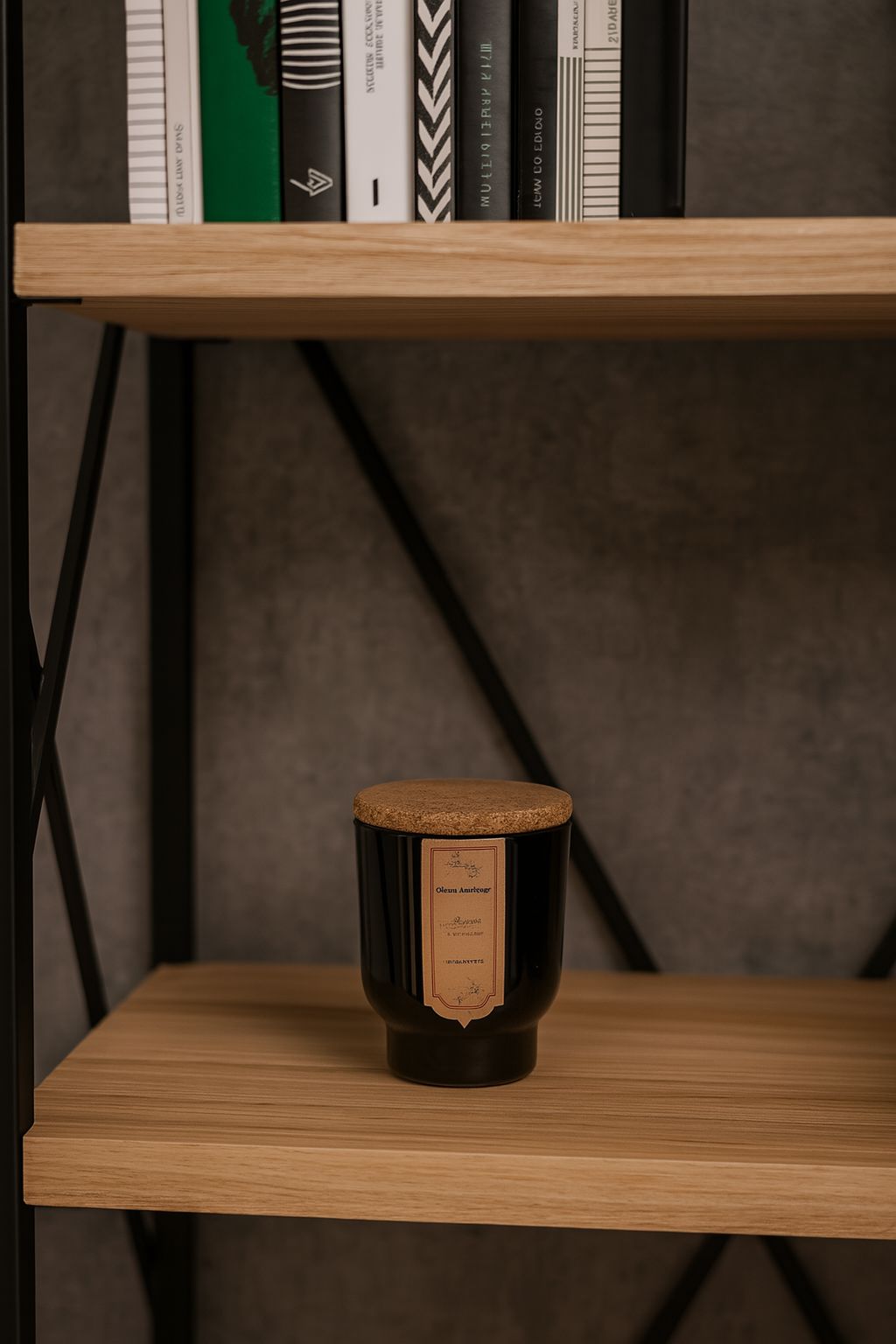 Vela Aromática Decorativa Fragrância Suave c/ Tampa de Bamboo
