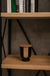 Vela Aromática Decorativa Fragrância Suave c/ Tampa de Bamboo
