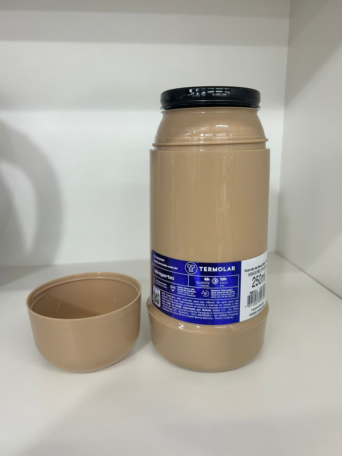 Garrafa Térmica Minigarbo Preta 250 mL Termolar