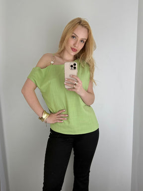 Blusa Surf Assimétrica Verde Claro - 16690.37