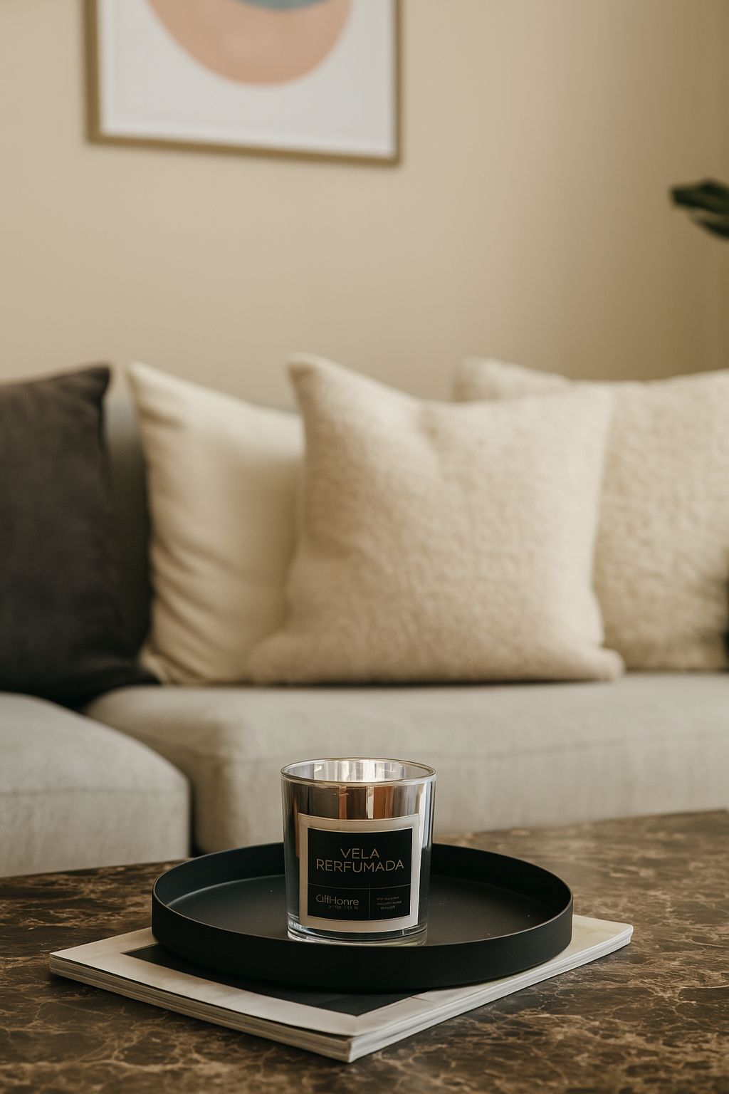 Vela Aromática Decorativa Fragrância Suave