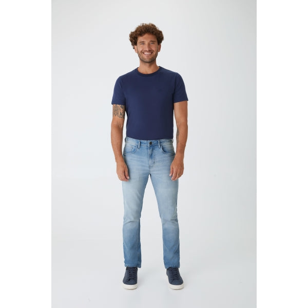Calça Jeans Masculina Slim Cintura Média Com Elastano- Malwee - 129073