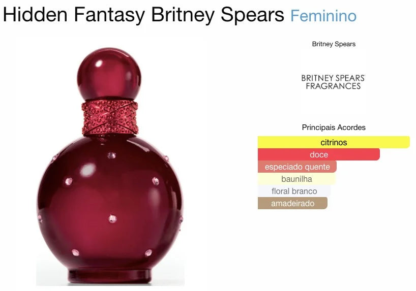 FANTASY HIDDEN - BRITNEY SPEARS FEMININO EAU DE PARFUM- 100ML