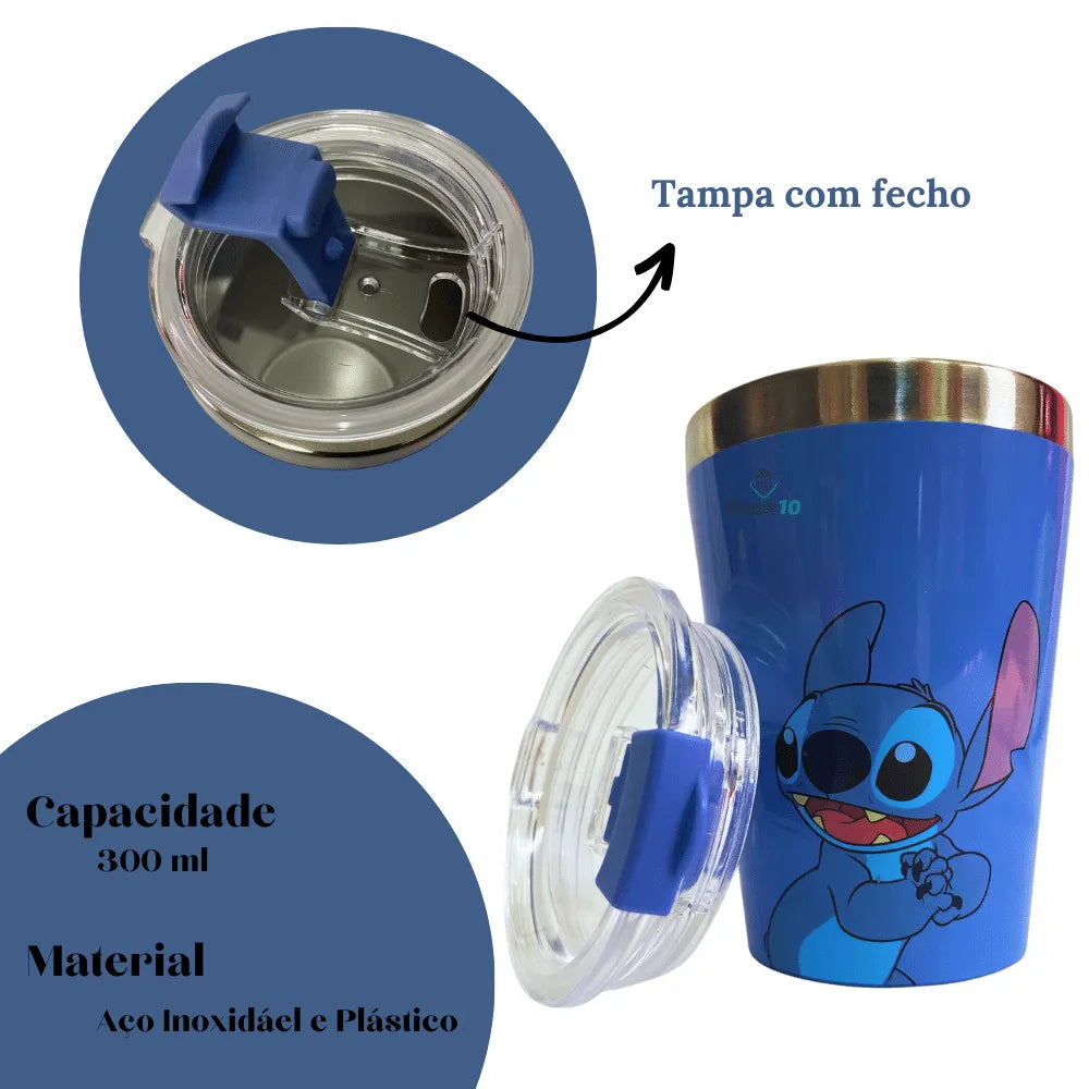 Copo para Viagem Stitch 300 ml