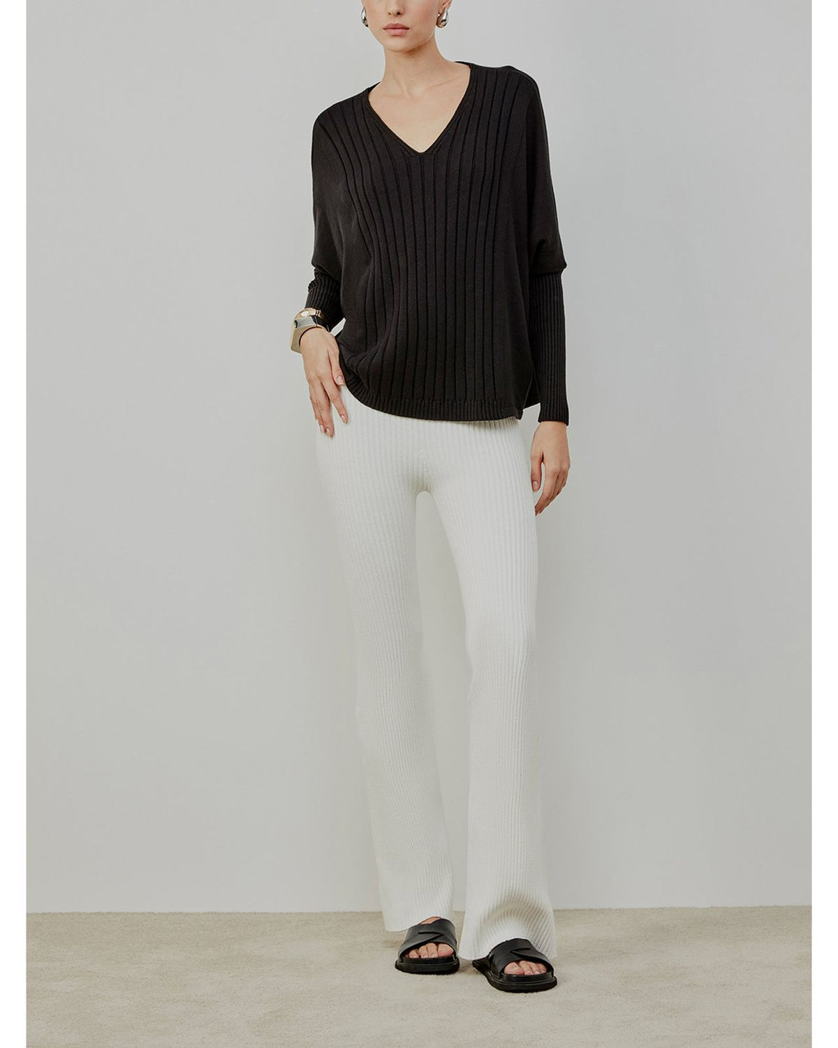 Blusa Tricô Anselmi Manga Morcego PRETO - 12394