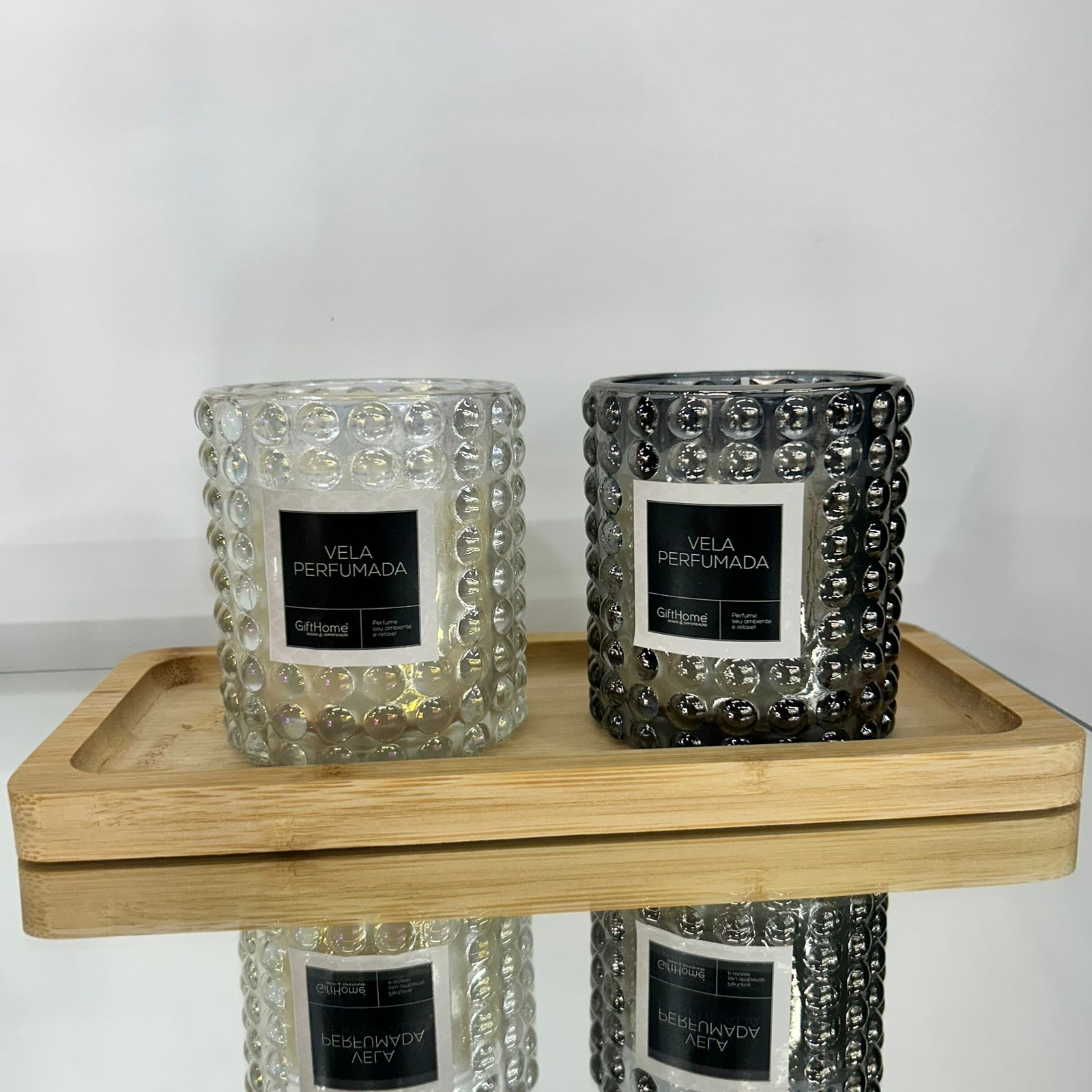 Vela Perfumada Decorativa Com Vidro Trabalhado