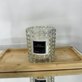 Vela Perfumada Decorativa Com Vidro Trabalhado