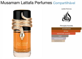 Perfume Unissex Árabe Musamam Lattafa Eau de Parfum 100ml