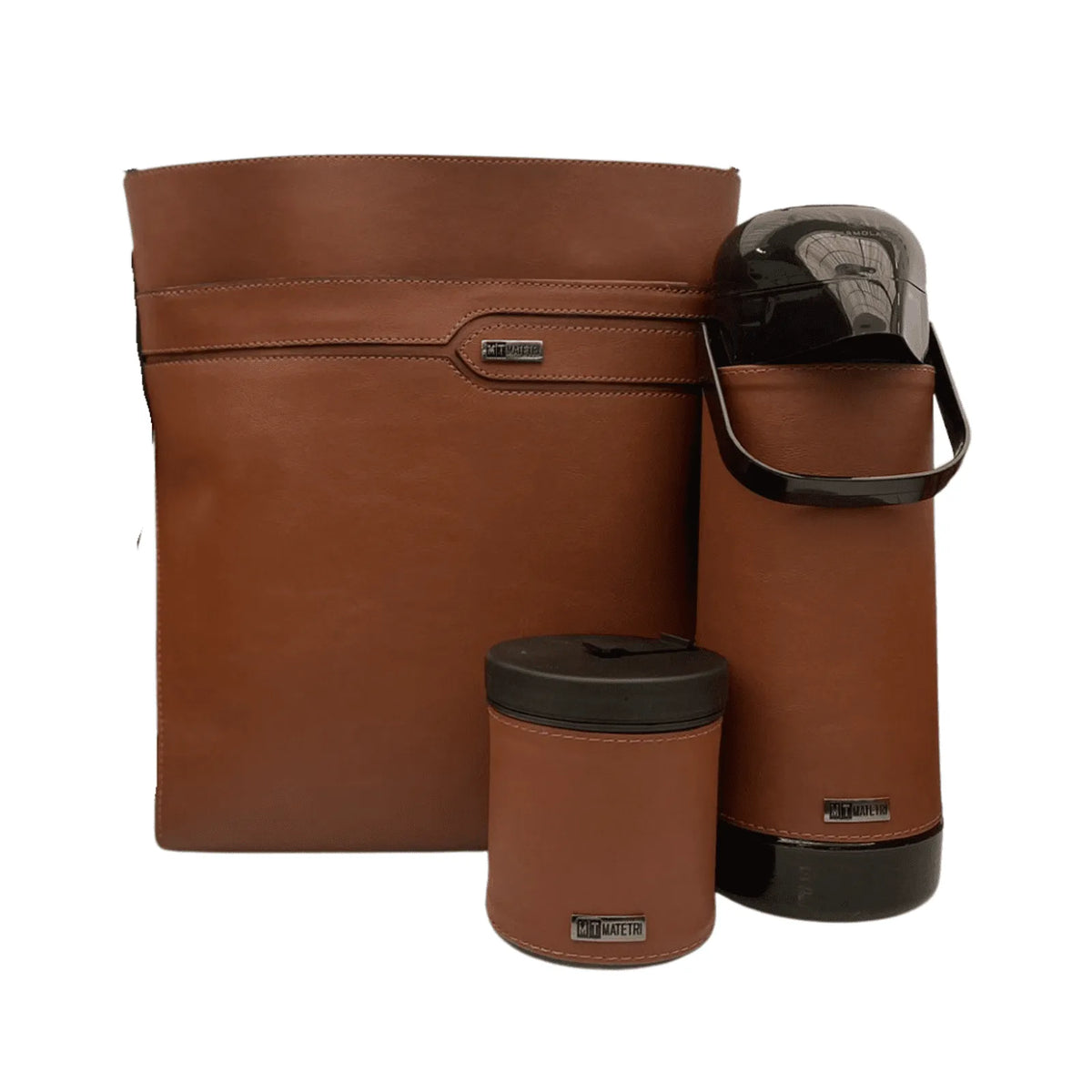 Kit Mateira Urban 3 pçs 1 L Marrom