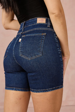 Bermuda Jeans Denin Zero Feminina Slim Meia Coxa com Cintura Média DZ4111