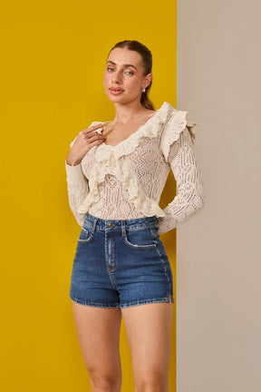 Short Jeans Denin Zero Setentinha Fit DZ6817