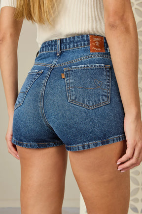 Shorts Jeans Denin Zero Feminino Setentinha Mini com Cintura Alta DZ6819