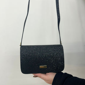 BOLSA transversal/ de mão  preta basic com brilho