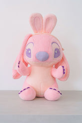 Pelúcia Stitch - Angel Rosa com mantinha quentinha