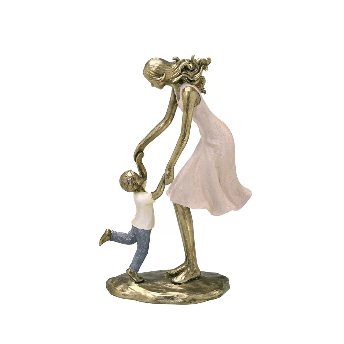 Escultura Decorativa Familía  Mãe e Filho