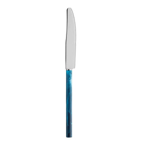 Faqueiro Mediterrâeneo 16 Peças em Aço Inox com Resina Azul Oxford