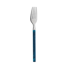 Faqueiro Mediterrâeneo 16 Peças em Aço Inox com Resina Azul Oxford