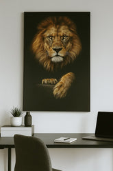 Quadro de vidro decorativo Leão de Juda