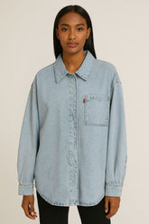 Jaqueta Jeans Feminina Shacket Alongada- TRIP JEANS- 49064