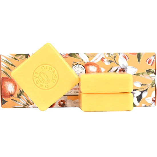 KIT SABONETE BARRA GIORNO BAGNO FLOR DE LARANJEIRA E VETIVER 3X100G