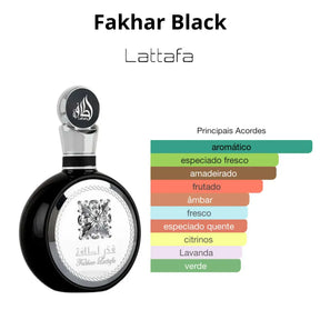 Perfume Masculino LATTAFA FAKHAR BLACK - EAU DE PARFUM - 100ML