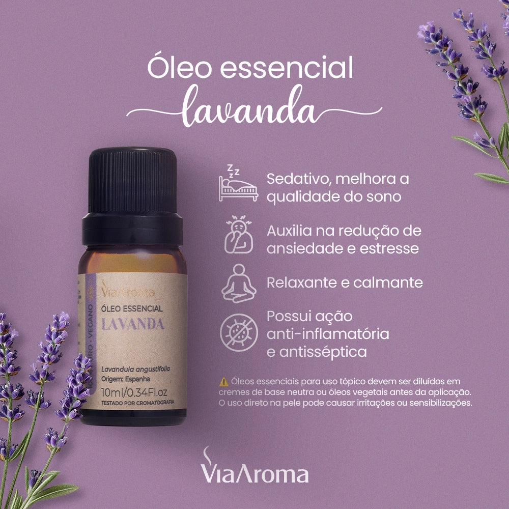 Óleo Essencial de Lavanda Via Aroma - 10ml