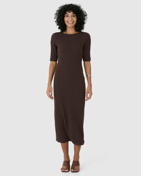 Vestido Midi Feminino Justo Decote Canoa Malwee - 127493