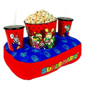 kit Almofada Balde Pipoca E Copos Super Mario Bros Zona Criativa