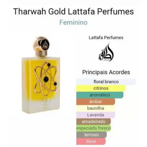 Perfume Feminino Tharwah Gold - Eau de Parfum Lattafa 100ml