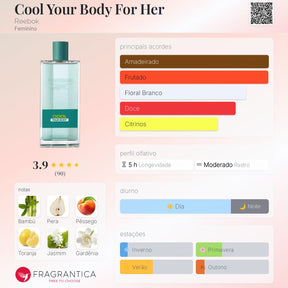 Cool Your Body - Reebok- Perfume Feminino- 100ML