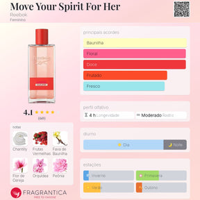 Move Your Spirit- REEBOK - Perfume Feminino- EAU de parfum 100ml